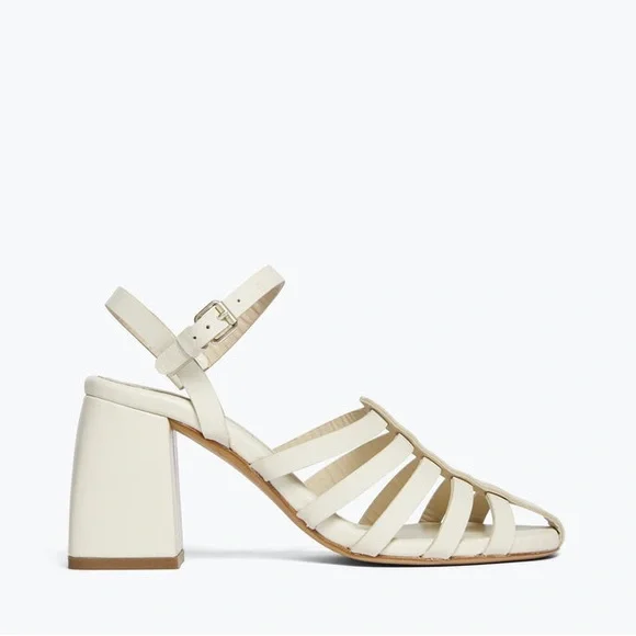 New! Freda Salvador Marisa Fisherman Sandal, Dove White - Picture 2 of 6
